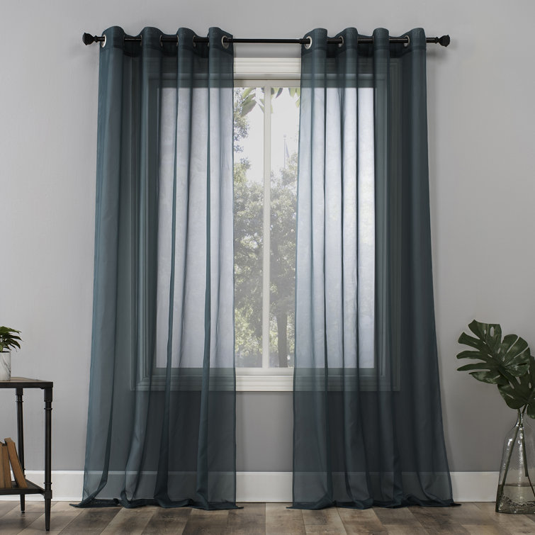 Wayfair Basics® Solid Sheer Grommet Single Curtain Panel & Reviews